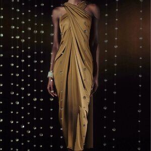 BABEYOND 'The Story of an Awakening' Crisscross-Draped Evening Gown